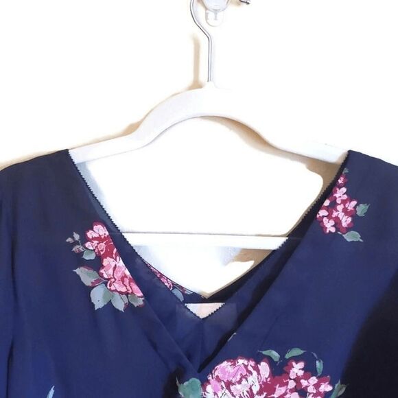 ANTHROPOLOGIE SKIES ARE BLUE Floral Blouse Size M - Picture 2 of 7